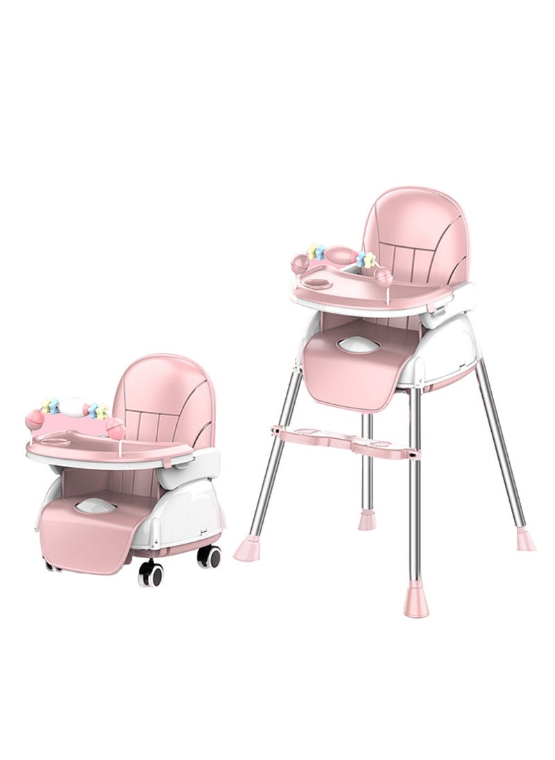 Baby High Chair 4 in 1 Portable Baby Feeding Chair with Lockable Universal Wheels & Replaceable Cushion Convertible HighChairs for Babies and Toddlers Infant Dining Booster Set - pzsku/Z67024A8CCBD50506EBCAZ/45/_/1705046364/8b7a2115-26ea-4b9c-9770-7c0cf9432e98