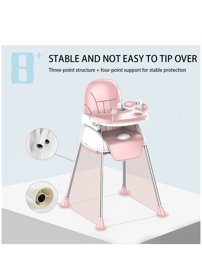 Baby High Chair 4 in 1 Portable Baby Feeding Chair with Lockable Universal Wheels & Replaceable Cushion Convertible HighChairs for Babies and Toddlers Infant Dining Booster Set - pzsku/Z67024A8CCBD50506EBCAZ/45/_/1705046367/af7acbd8-39d2-4bb3-9851-f211595539bc