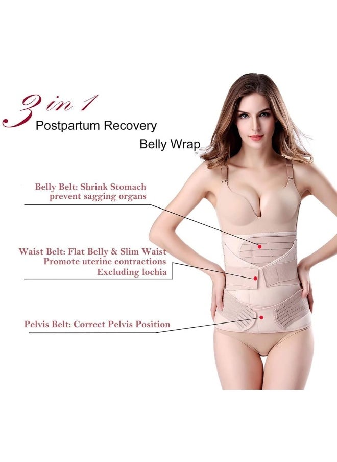 Generic 3 in 1 Postpartum Girdle Support Recovery Belly Band Corset Wrap Body Shaper for After Birth Postnatal C-Section Waist Pelvis Shapewear Wrap Girdle Support Band Belt Body Shaper (XL)  - Image 2