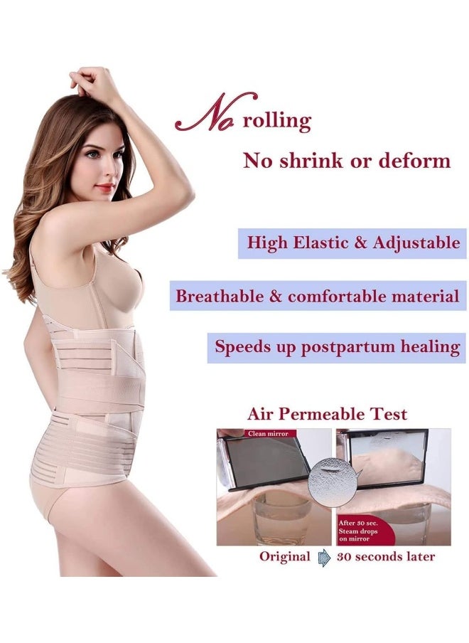 Generic 3 in 1 Postpartum Girdle Support Recovery Belly Band Corset Wrap Body Shaper for After Birth Postnatal C-Section Waist Pelvis Shapewear Wrap Girdle Support Band Belt Body Shaper (XL)  - Image 3