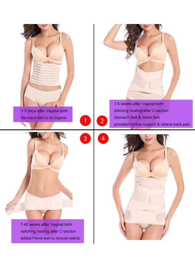 Generic 3 in 1 Postpartum Girdle Support Recovery Belly Band Corset Wrap Body Shaper for After Birth Postnatal C-Section Waist Pelvis Shapewear Wrap Girdle Support Band Belt Body Shaper (XL)  - Image 5