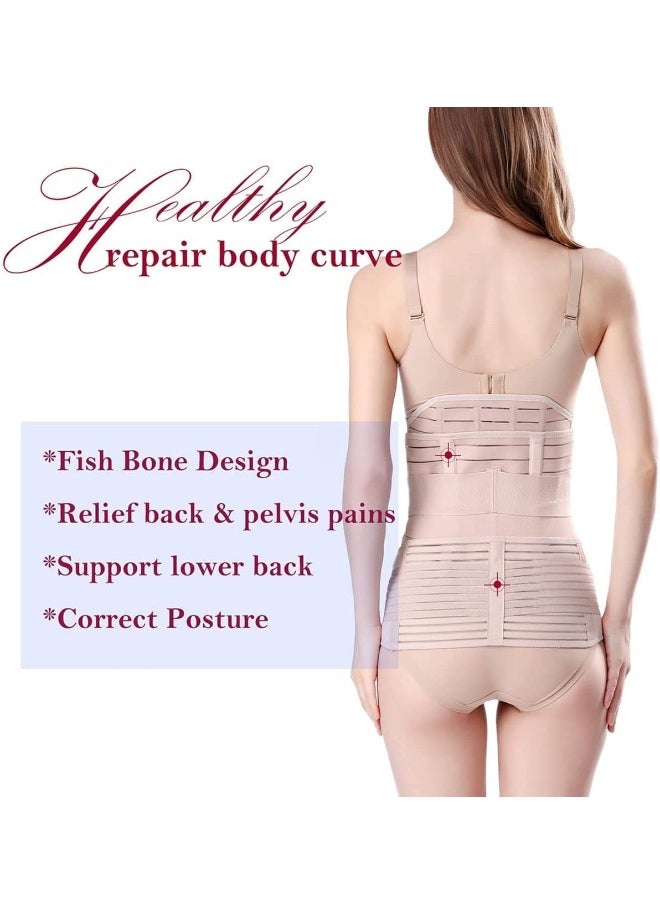 Generic 3 in 1 Postpartum Girdle Support Recovery Belly Band Corset Wrap Body Shaper for After Birth Postnatal C-Section Waist Pelvis Shapewear Wrap Girdle Support Band Belt Body Shaper (XL)  - Image 4