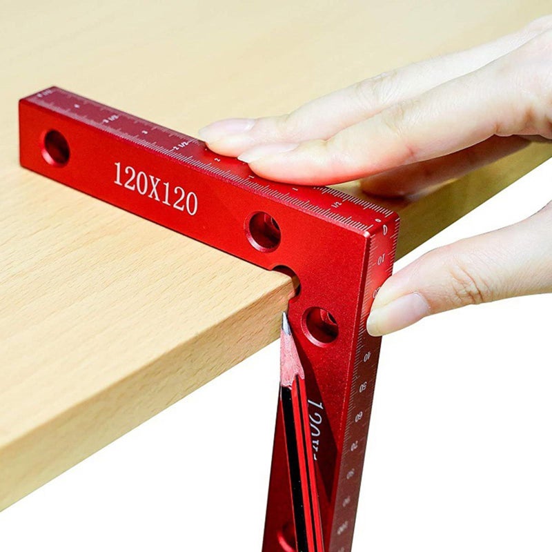 Aluminum L Shape Ruler 90 Degree Positioning Square Woodworking Corner Clamp Tool - Image 4