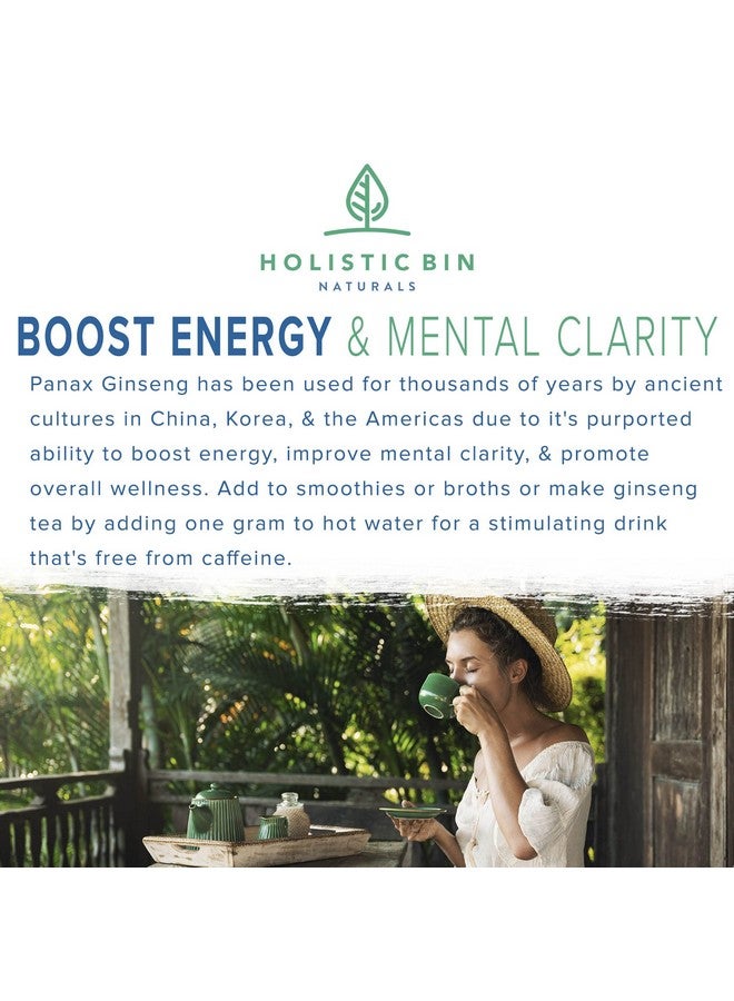 Holistic Bin Wild American Ginseng Powder Pure Organic Ginseng Supplement Made With Wild Harvested 20+ Year Old Roots From Appalachia (Panax Quinquefolius) ; No Fillers Or Additives (25 Grams) - Image 5