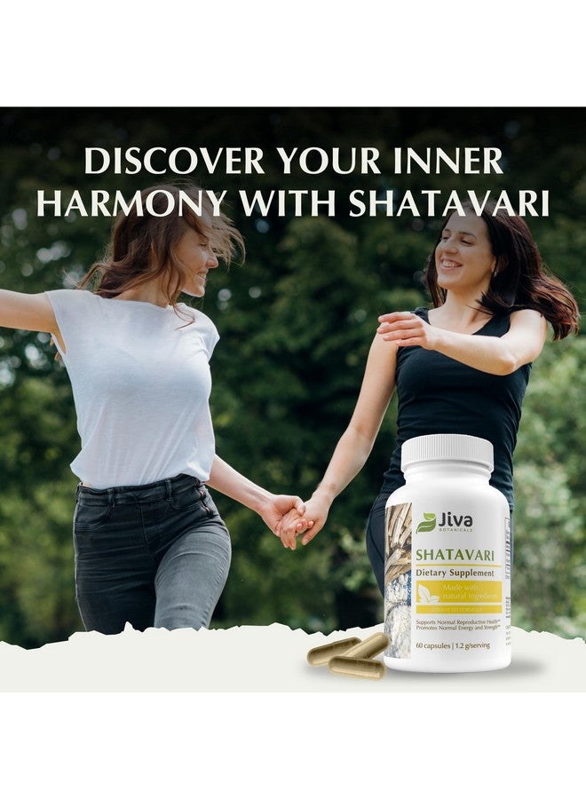 Jiva Botanicals Shatavari Supplement 1200mg - Shatavari Root Powder for Normal Hormonal Balance and Normal Energy Levels - Made in The USA - Non GMO, Vegan - 60 Capsules - Image 4