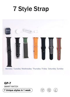Haino Teko GP 7 Smart Watch for Men & Women | 7 Interchangeable Straps, Wireless Charger, Fitness Tracker, Heart Rate Monitor, Sleep Monitor, IP68 Waterproof | Stylish & Versatile  - Image 2