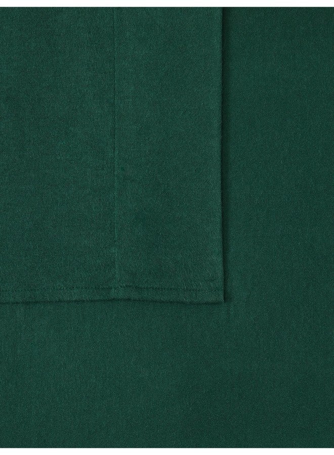 TRULY SOFT Solid Flannel Green Cotton 4-Piece Full Sheet Set, Solid Themed, for Men and Women, Oeko-TEX Certified Confidence - Image 3
