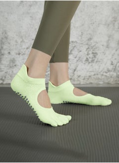 HaveDream Women's Yoga Socks, Split-Toe Non-Slip Socks Pilates Socks Five-Toe Sports Socks - Light Green  - Image 5