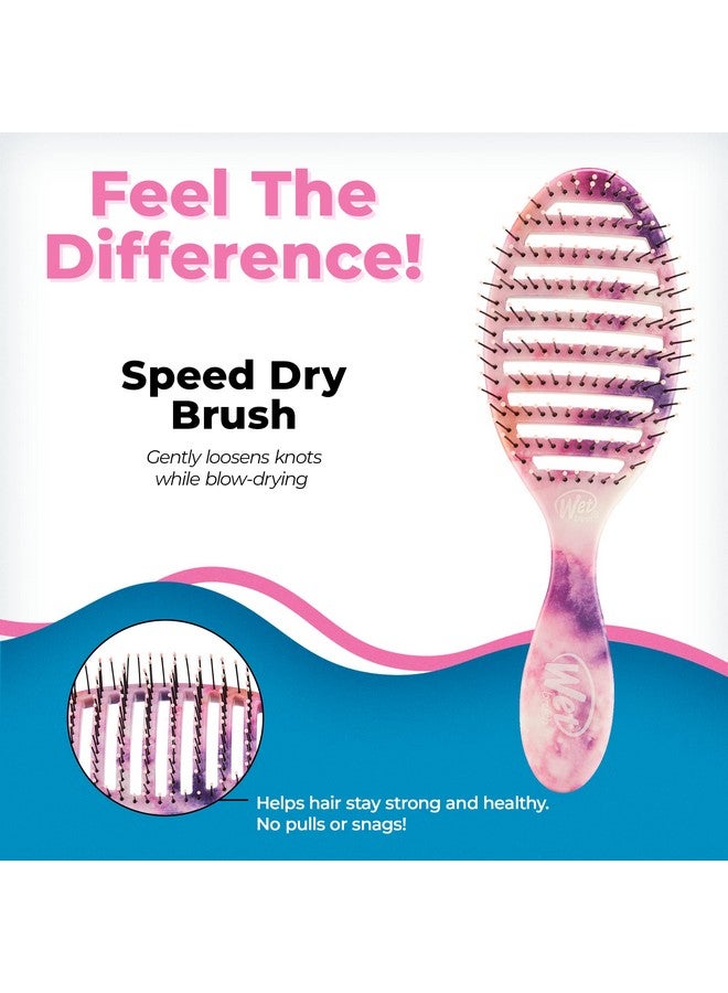 Wet Brush Wet Brush Speed Dry Hair Brush - Color Wash, Watermark - Vented Design and Ultra Soft HeatFlex Bristles Are Blow Dry Safe With Ergonomic Handle Manages Tangle and Uncontrollable Hair - Pain-Free - Image 2
