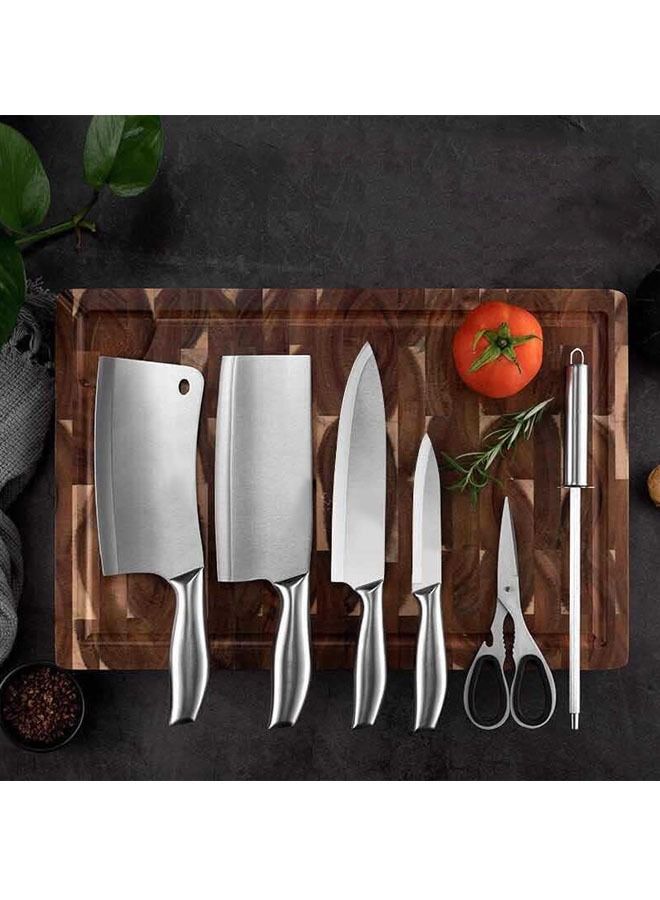 زي سي إم - هابي مجموعة أدوات سكاكين المطبخ المكونة من 7 قطع - مجموعة سكاكين مطبخ، سكاكين طهي، أدوات مطبخ، سكاكين شيف، سكاكين مطبخ عالية الجودة، أدوات قطع للمطبخ، سكاكين للطبخ المنزلي. - Image 2
