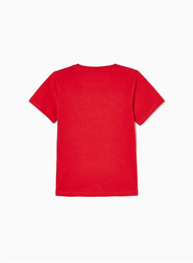 زيبي Corduroy Shorts with Frills for Girls, Red