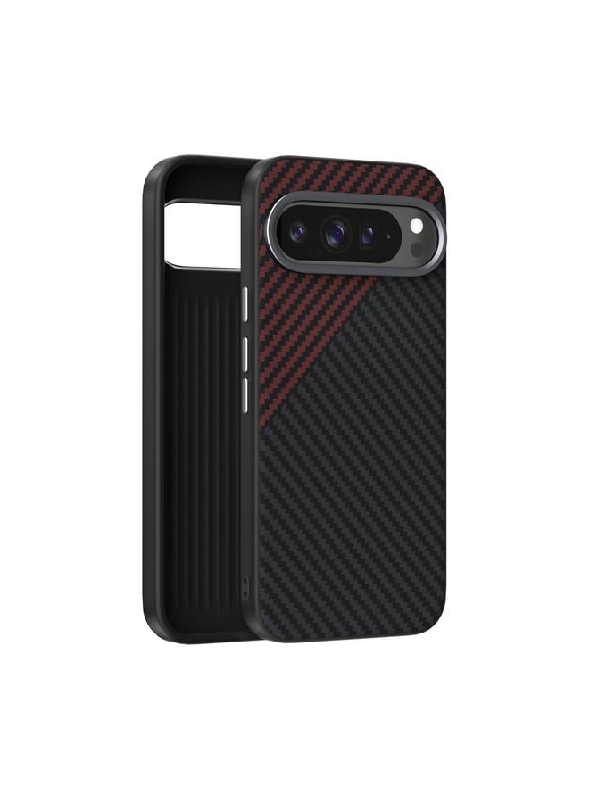 erorex Case For Google Pixel 9 Pro XL ABEEL C Carbon Fiber Series 6D Micro Relief MagSafe Phone Case  - Image 1