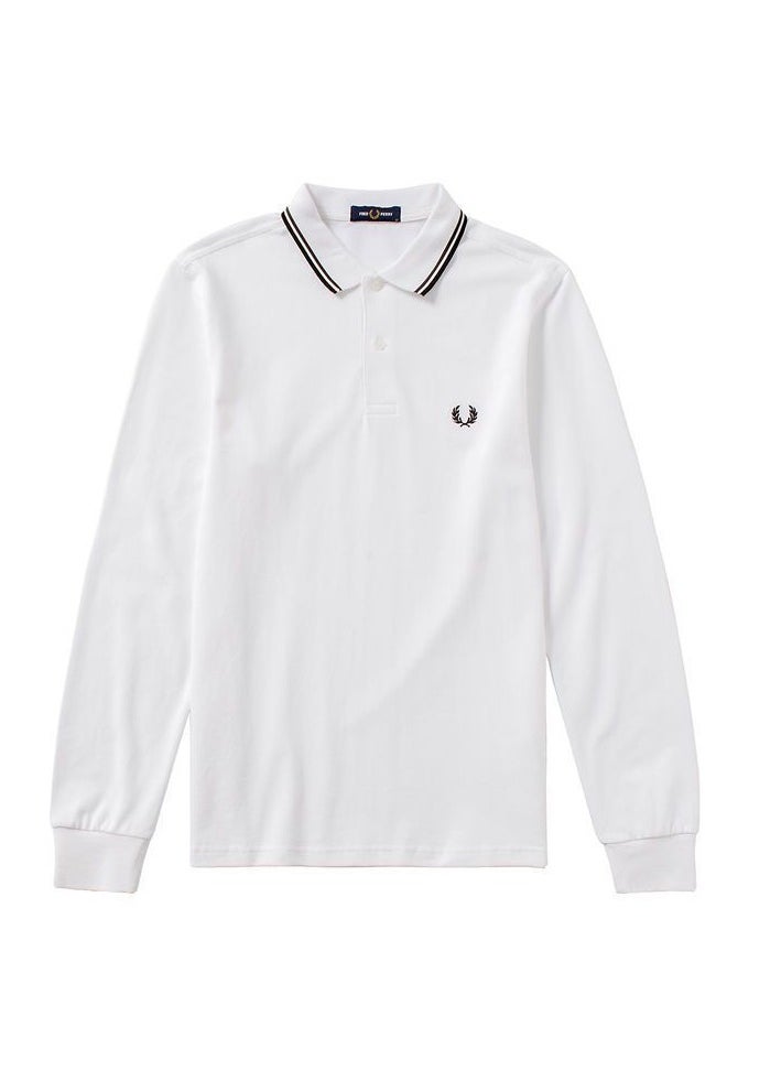FRED PERRY Wheat spring and autumn long sleeve men's polo shirt(L)  - Image 1