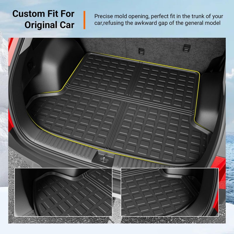 powoq Fuel&Hybrid Trunk Mat Compatible with 2023-2026 Kia Sportage Cargo Mat All Weather Trunk Liner (Not Fit PHEV) Replacement for 2023 2024 2025 2026 Kia Sportage Accessories (Trunk Mat) - Image 2