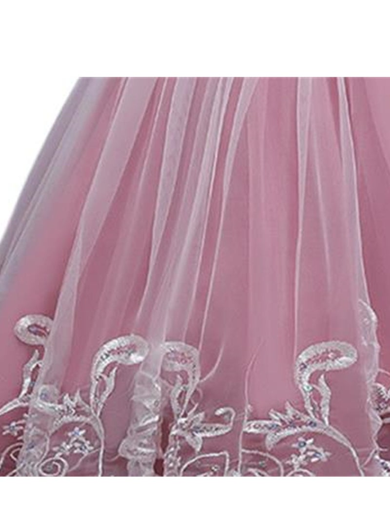 Girls Dress Sleeveless Mesh Performance Host Princess Dress Costumes - Image 2