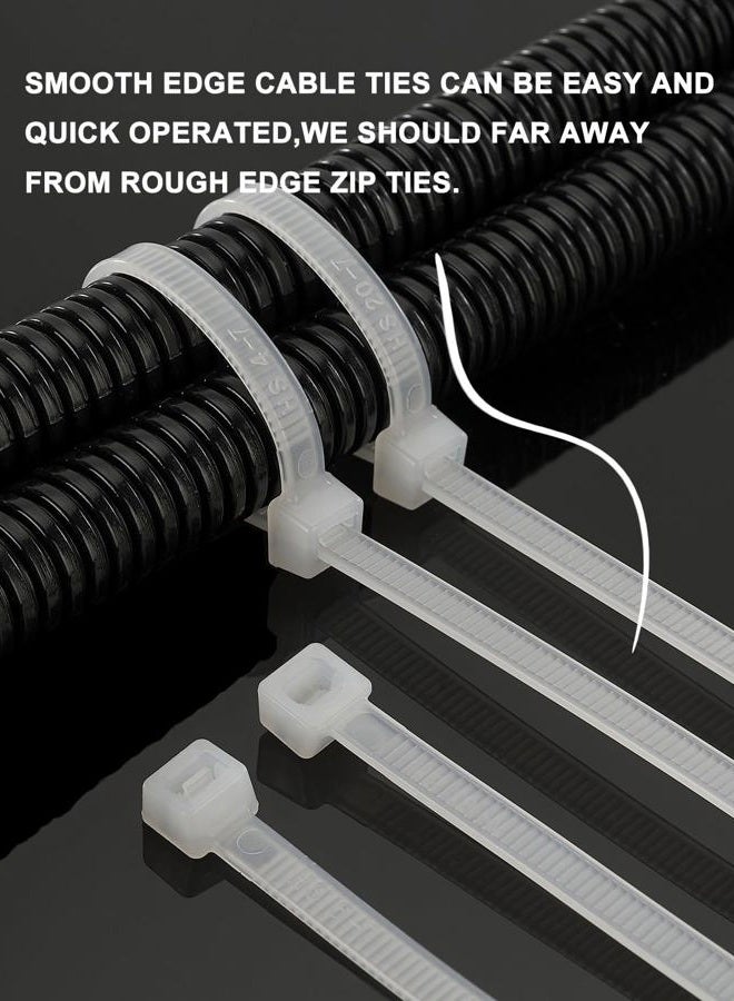 HS UV Protected Zip Ties 12 Inch (1000 Pack) Self Locking Plastic Ties 12 Inch Black Nylon Cable Ties 50 LBS,Outdoor Indoor Purpose - Image 5