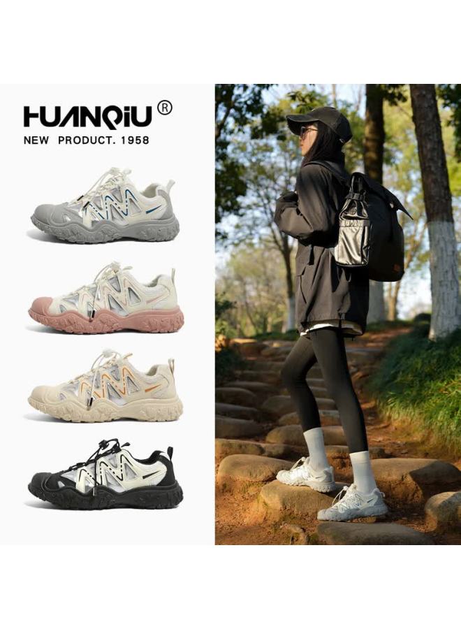 Global Thick-soled Ugly Cute Hiking Shoes For Women New Outdoor Walking Shoes Versatile Casual Couple Dad Sneakers