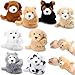 Jerify 8 Pcs Puppy Stuffed Animal Slap Bracelets for Kids Cute Plush Dog Wrist Snap Bracelets Bulk Birthday Gifts for Boys Girls Party Favors - Image 2