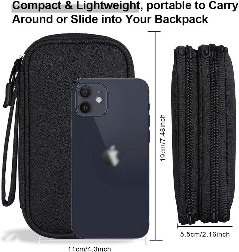 HSR Travel Cable Organizer Bag Pouch Electronic Accessories Carry Case Portable Waterproof Double Layers Storage Bag for Cable, Cord, Charger, Phone, Earphone, Hard Disk & Digital Gadgets - Image 4