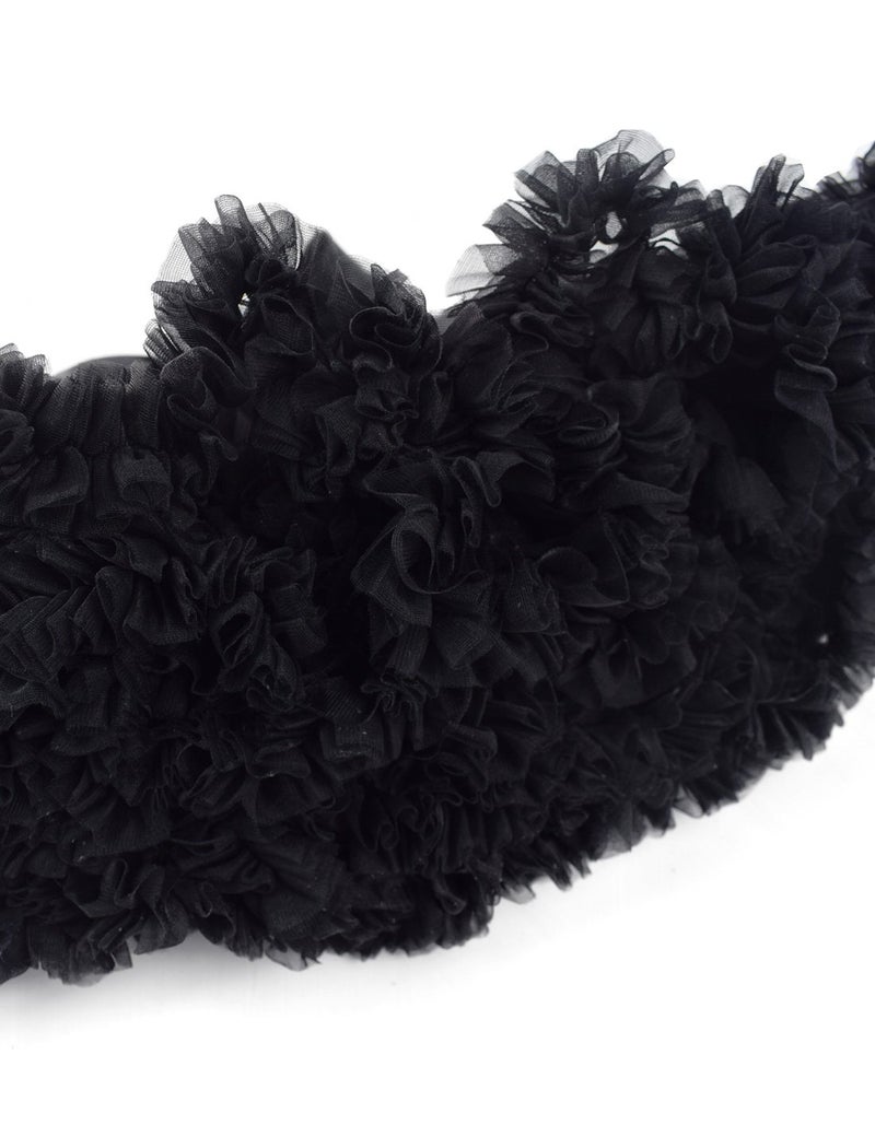 Tutu.kk Baby Girls Tutu Skirt Princess Fluffy Soft Chiffon Ballet Birthday Party Pettiskirt Black XS - Image 3