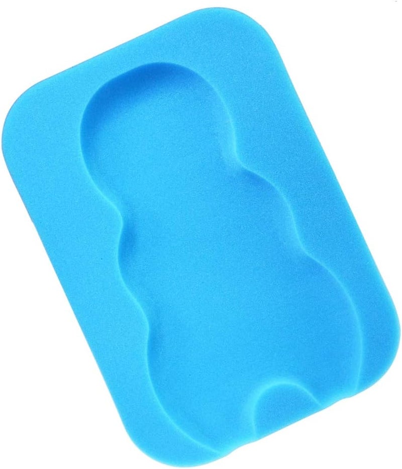Baby Bath Sponge Soft Infant Bath Mat Newborn Comfy Foam SkidProof Cushion Blue