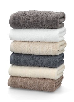 Cannon Highly Absorbent and Quick Drying Jacquard Hand Towel Beige 50 x 100 cm CN JE50X100-DROSE  - Image 5