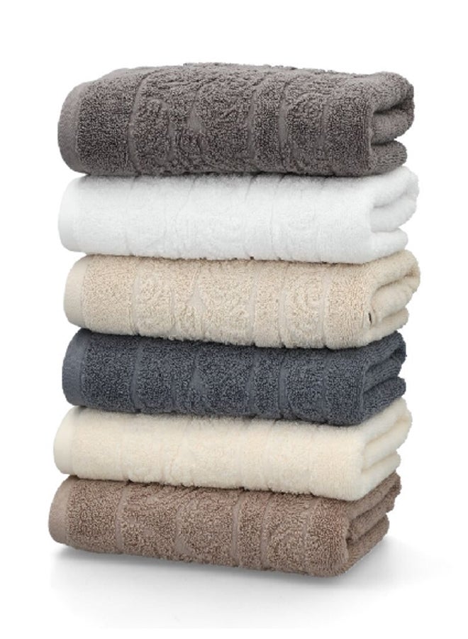 Cannon Highly Absorbent and Quick Drying Jacquard Hand Towel Beige 50 x 100 cm CN JE50X100-DROSE - Image 5