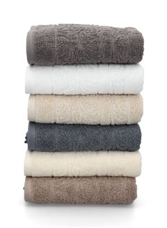 Cannon Highly Absorbent and Quick Drying Jacquard Hand Towel Beige 50 x 100 cm CN JE50X100-DROSE  - Image 4