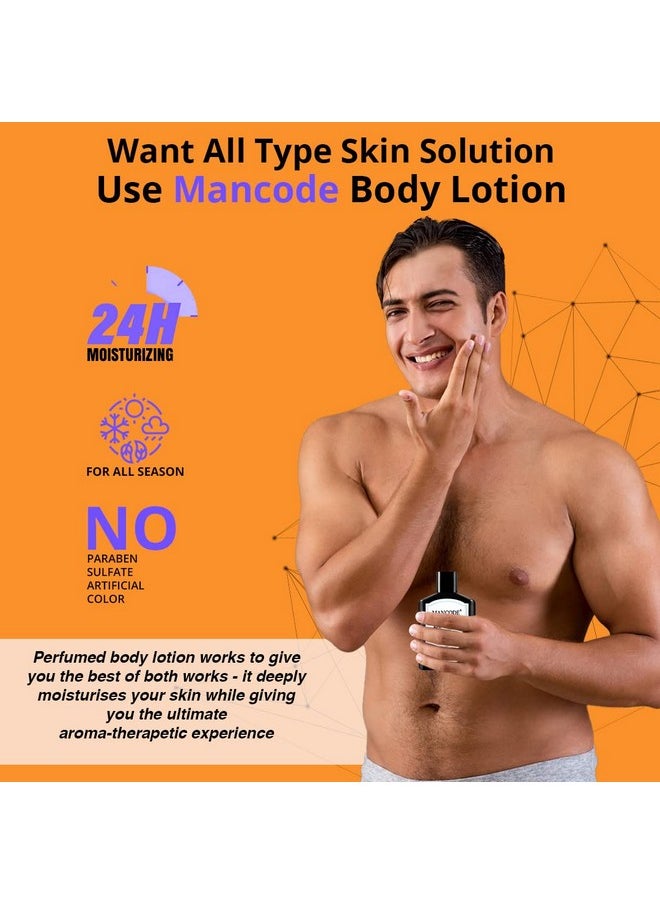 MAN CODE - Mancode Raw Body Lotion For Men 200Ml Easy Absorption Nourishing Formulation Hydrating Moisturization Intense Care Smooth Texture Healthier Complexion Elevates Selfcare. - Image 1