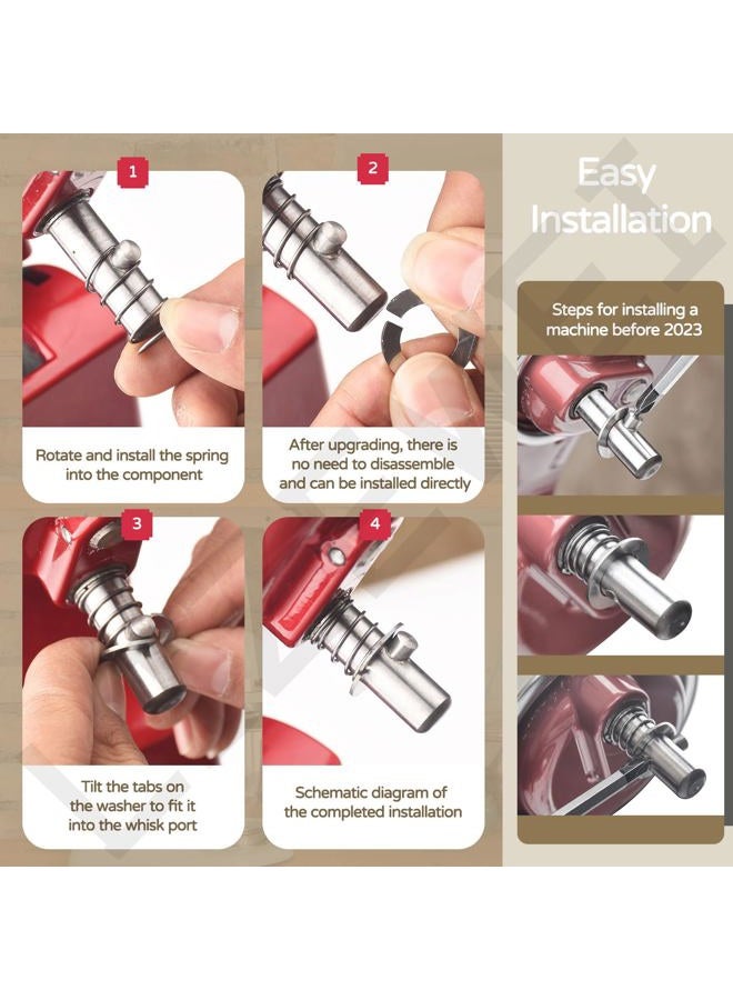 LIZEWEI 2 Pcs Quick Install Spring and Washer for KitchenAid Mixers, Reducing Wobble and Extending the life of the Stirrer, W/ 4 pcs Stand Mixer Attachment Holders, Space-saving Storage,(QJBJPJ) - Image 4
