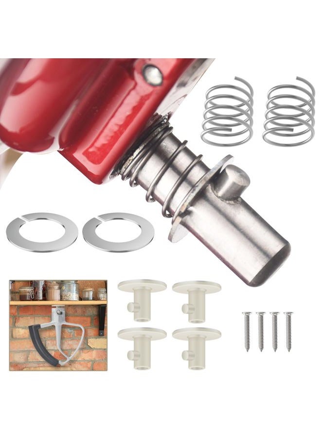 LIZEWEI 2 Pcs Quick Install Spring and Washer for KitchenAid Mixers, Reducing Wobble and Extending the life of the Stirrer, W/ 4 pcs Stand Mixer Attachment Holders, Space-saving Storage,(QJBJPJ) - Image 1