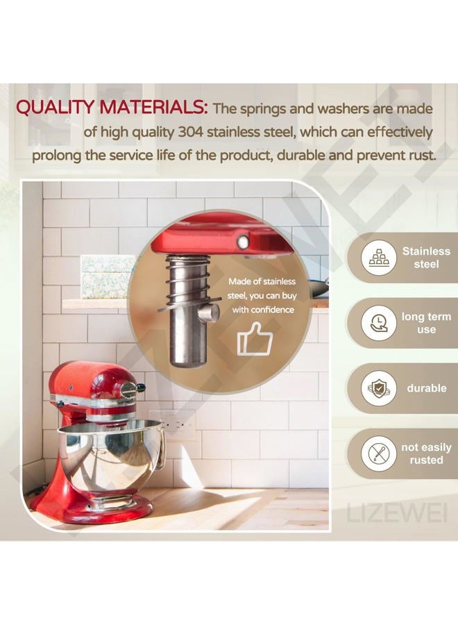 LIZEWEI 2 Pcs Quick Install Spring and Washer for KitchenAid Mixers, Reducing Wobble and Extending the life of the Stirrer, W/ 4 pcs Stand Mixer Attachment Holders, Space-saving Storage,(QJBJPJ) - Image 3