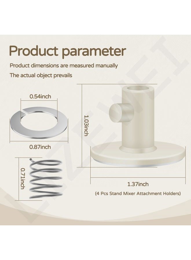 LIZEWEI 2 Pcs Quick Install Spring and Washer for KitchenAid Mixers, Reducing Wobble and Extending the life of the Stirrer, W/ 4 pcs Stand Mixer Attachment Holders, Space-saving Storage,(QJBJPJ) - Image 2