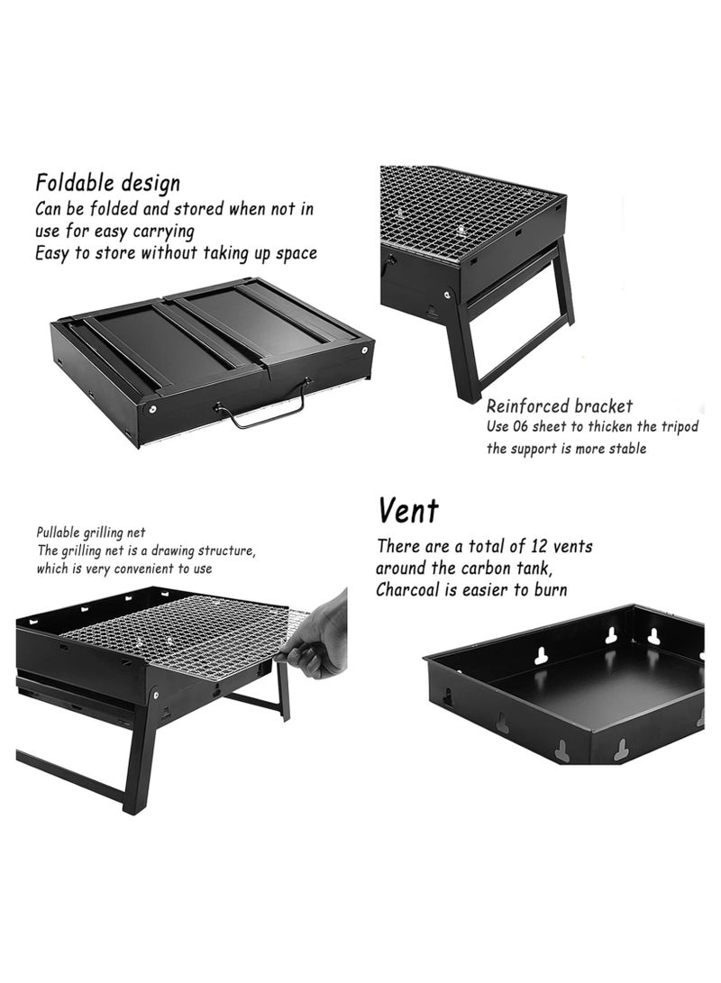 Bisbell Portable Charcoal Grill | Outdoor Metal BBQ Grill 35x27x30 cm | Compact & Durable Barbecue | Model BB2806 - Image 3