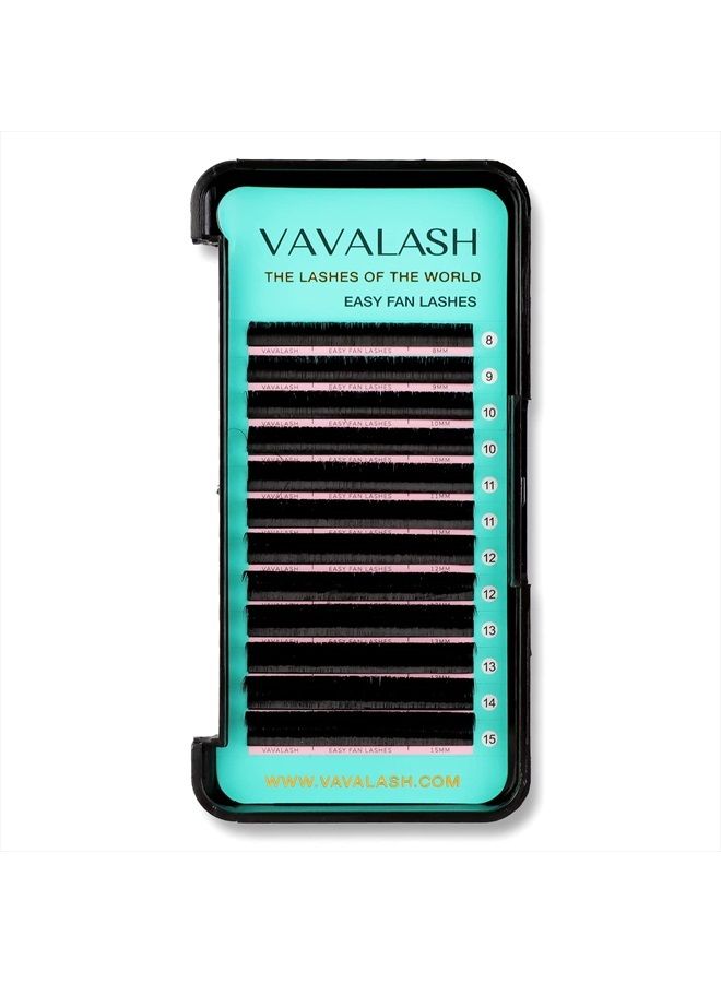 VAVALASH Eyelash Extension Supplies D Curl 0.05 Rapid Volume Lash Extensions Easy Fan 3D 4D 5D 6D 7D 10D Automatic Blooming Flower Lashes Self Fanning Lashes Russian Volume Individual Lashes （D-0.05,8-15mm） - Image 1