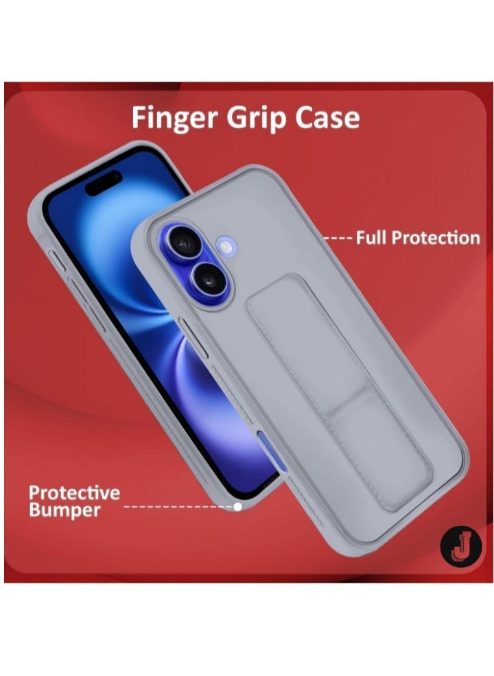 JAJEEK iPhone 16 Titanium Gray Magnetic Car Mount Case – Premium Silicone Kickstand with Hand Strap & Multi-Stand Functionality - Image 3