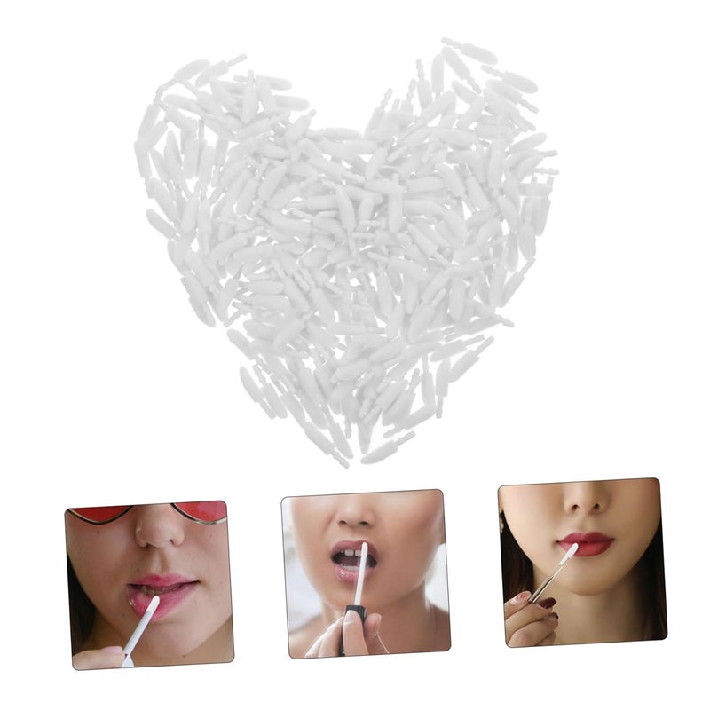 OUNONA 300Pcs Disposable Lip Brush Replacement Heads Soft Flocked Lip Gloss Applicator Tips for Smooth Color Application Daily Makeup Supplies for Women and Professionals - Image 3
