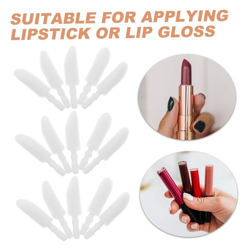 OUNONA 300Pcs Disposable Lip Brush Replacement Heads Soft Flocked Lip Gloss Applicator Tips for Smooth Color Application Daily Makeup Supplies for Women and Professionals - Image 5