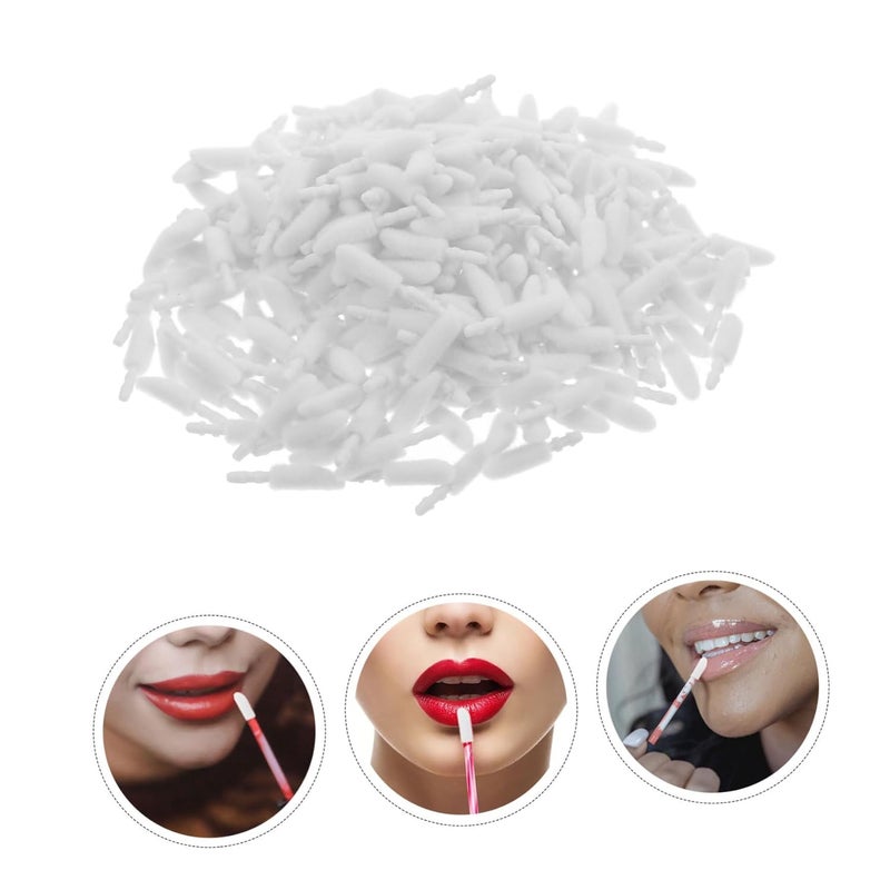OUNONA 300Pcs Disposable Lip Brush Replacement Heads Soft Flocked Lip Gloss Applicator Tips for Smooth Color Application Daily Makeup Supplies for Women and Professionals - Image 2