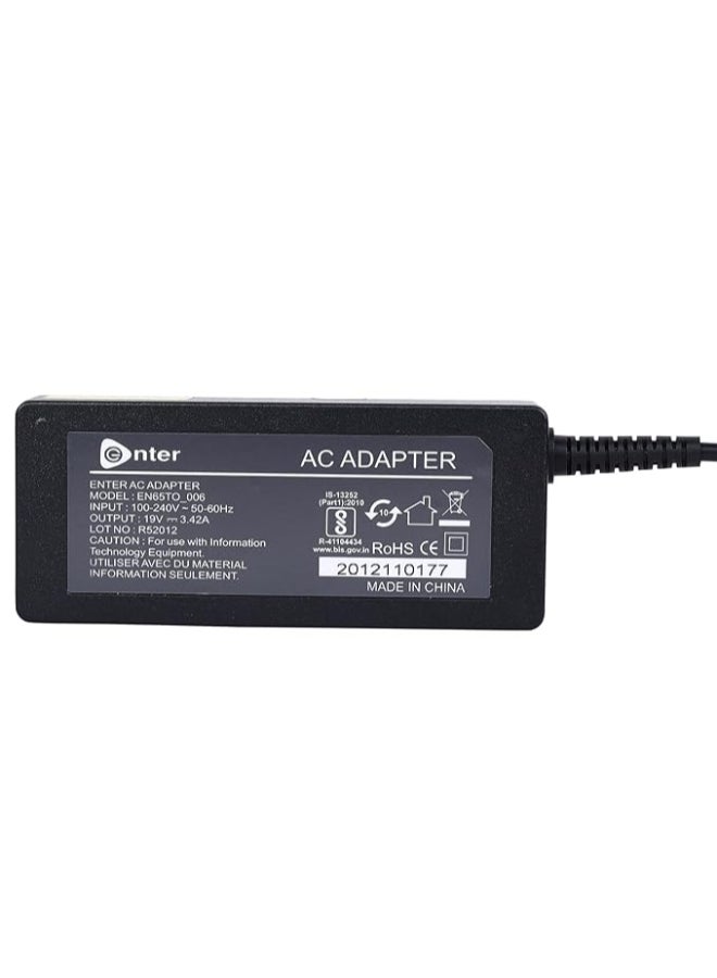 Enter Renewed -  BIS Certified 65W,19V/3.42A, 3 Pin High-Efficiency AC Laptop Charger/Adapter - Image 2