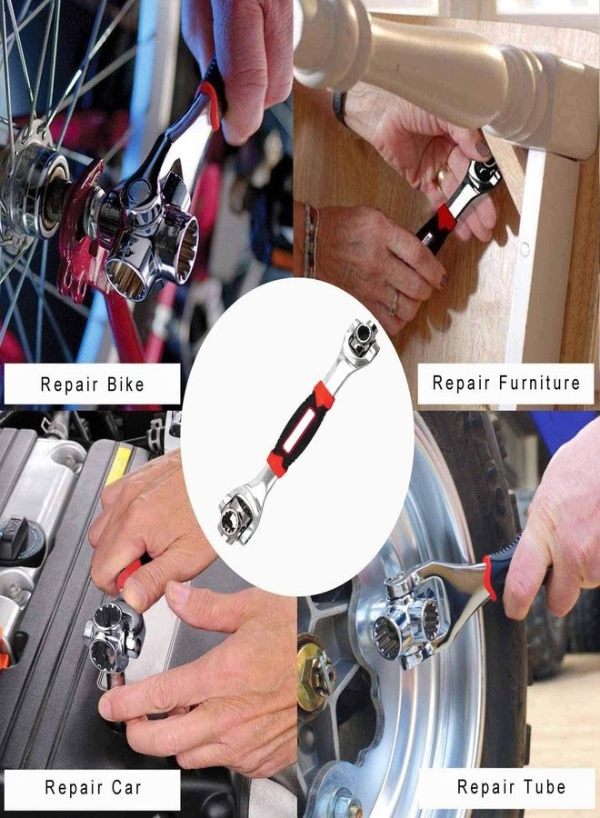 KACHKIT Universal Wrench 48 in 1 Socket Wrench Multifunction Wrench Tool with 360 Degree Rotating Head, Spanner Tool for Home and Car Repair, (Multicolor ; PCS-1) (MORDAN). - Image 4