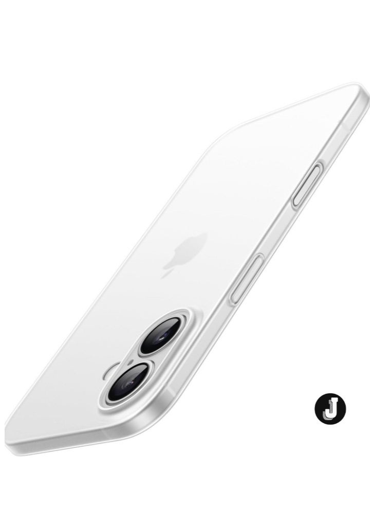 JAJEEK Ultra Slim Frosted Clear Case for iPhone 16 (6.1 Inch) – Lightweight, Minimalist Design with Full Camera Lens Protection - Image 1