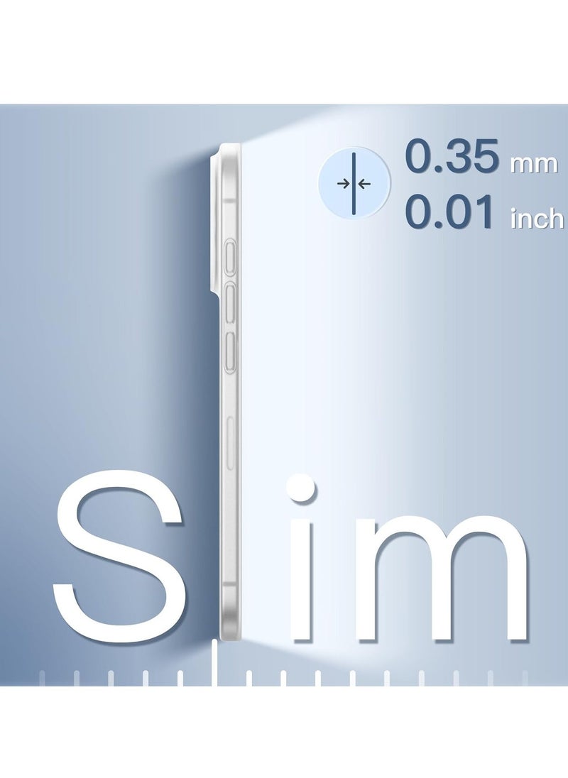 JAJEEK Ultra Slim Frosted Clear Case for iPhone 16 (6.1 Inch) – Lightweight, Minimalist Design with Full Camera Lens Protection - Image 3