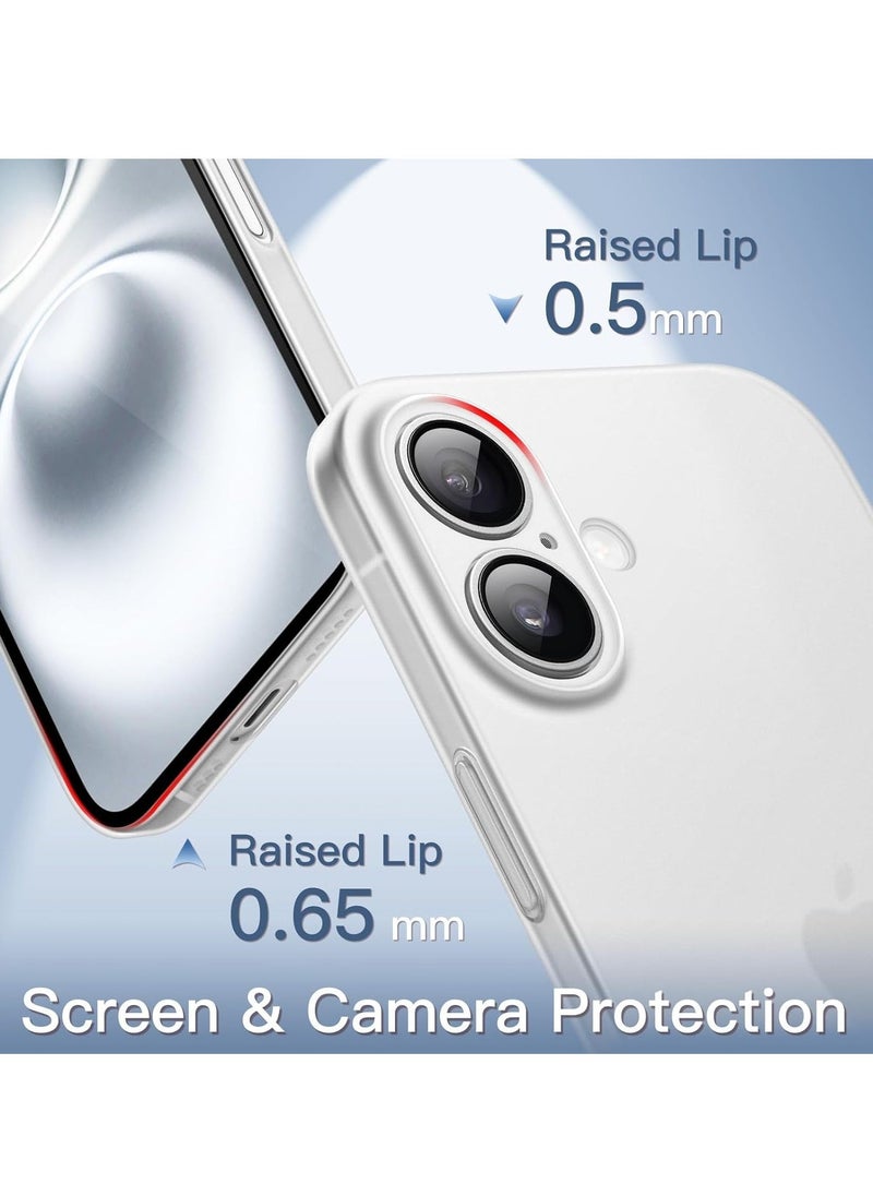 JAJEEK Ultra Slim Frosted Clear Case for iPhone 16 (6.1 Inch) – Lightweight, Minimalist Design with Full Camera Lens Protection - Image 4
