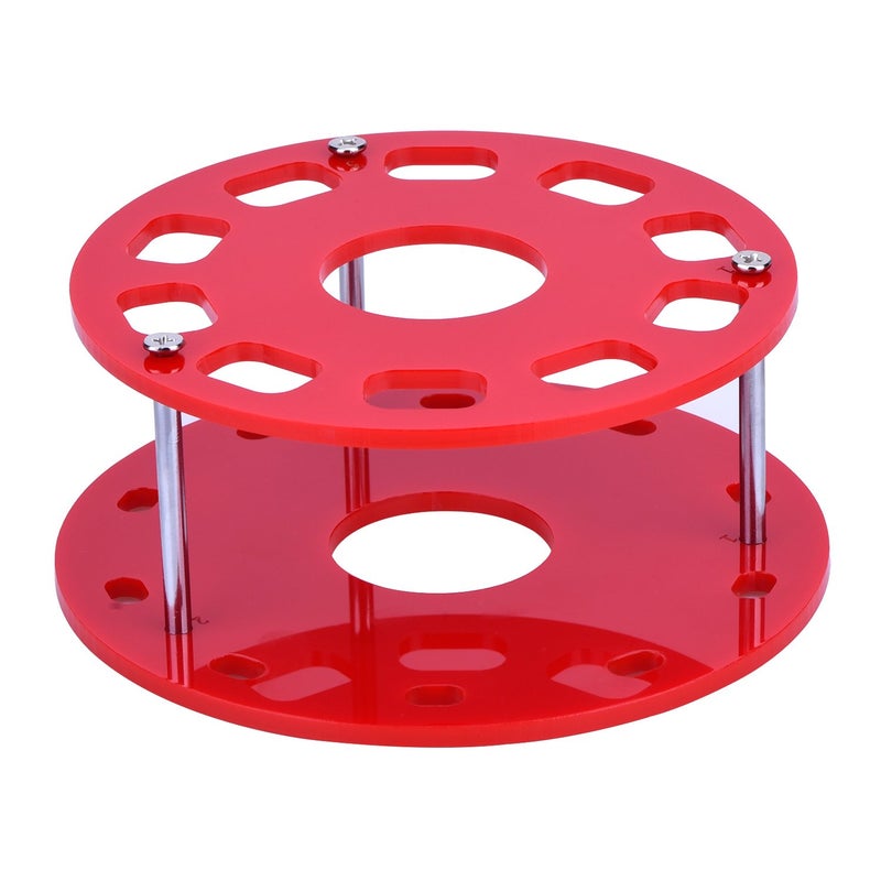 eBoot eBoot Oval Makeup Brush Holder 10 Holes Drying Rack Organizer Cosmetic Shelf Tool Red  - Image 1