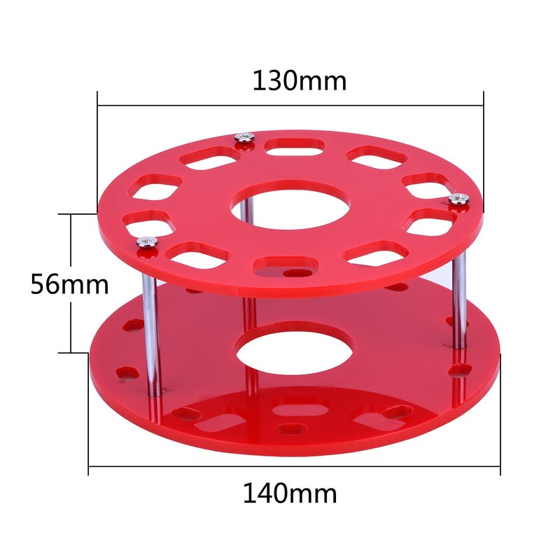 eBoot eBoot Oval Makeup Brush Holder 10 Holes Drying Rack Organizer Cosmetic Shelf Tool Red  - Image 5