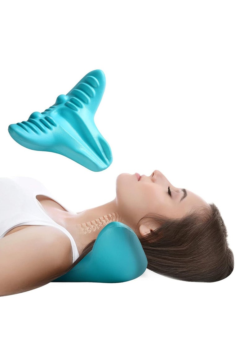 DubaiGallery Massage Pillow Cervical Chiropractic Traction Device Relaxation Neck Shoulder Stretcher for Cervical Spine Alignment Pain Relief - Image 1