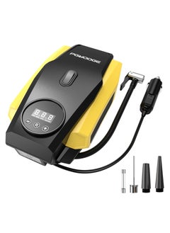 PGNOOGE PGNOOGE 150 PSI Tyre Inflator,Portable Air Compressor with LED Flashlight, Tire Inflator with Digital Display, DC 12V, Auto-off, Car Tyre Pump for Motorcycle Ball, air compressor for car, tire inflator portable air compressor, air compressor pump, car tire air compressor, air pump for car tires portable, inflator air pump, tire air pump, air pump for car tires, tire pump for car, car pump  - Image 1
