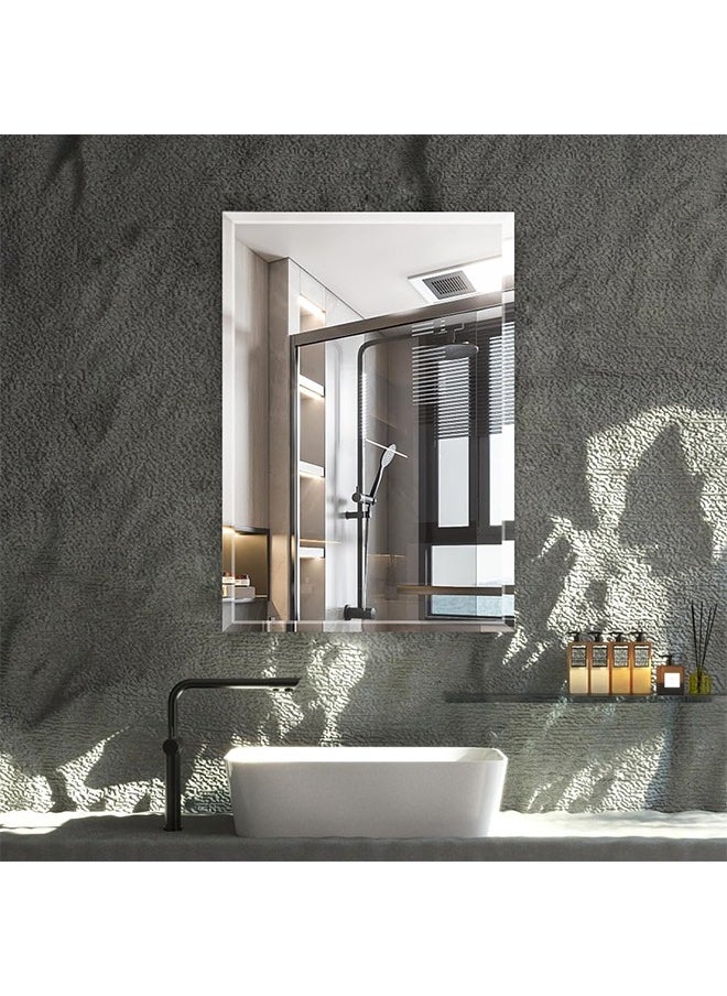 Generic - Bathroom Mirror Full Length Mirror Rectangular Frameless Wall Mirror Decorative Mirror Dressing Mirror Explosion-Proof and Anti Fog for Bedrooms Living Rooms Hotels (50 * 70CM) ﻿ - Image 1