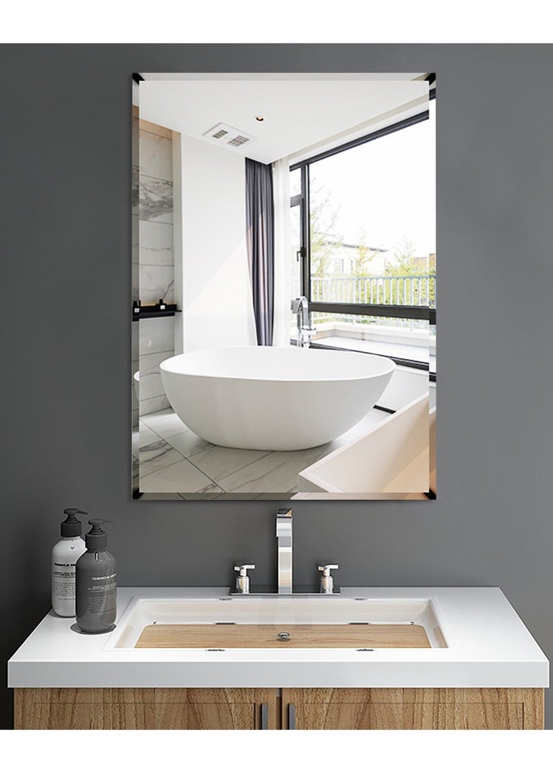 Generic - Bathroom Mirror Full Length Mirror Rectangular Frameless Wall Mirror Decorative Mirror Dressing Mirror Explosion-Proof and Anti Fog for Bedrooms Living Rooms Hotels (50 * 70CM) ﻿ - Image 1